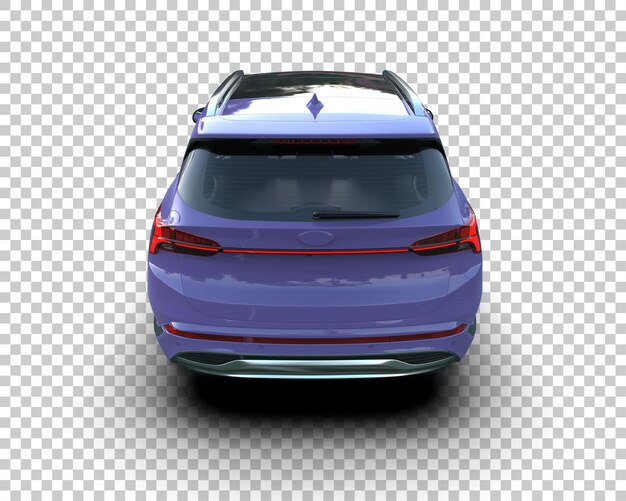 Un SUV moderno aislado en el fondo de una ilustración de renderización 3D