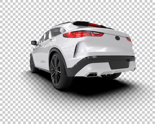 Un SUV moderno aislado en el fondo de una ilustración de renderización 3D