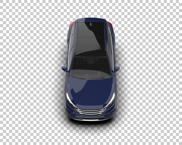 Un SUV moderno aislado en el fondo de una ilustración de renderización 3D