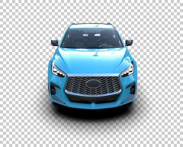 Un SUV moderno aislado en el fondo de una ilustración de renderización 3D