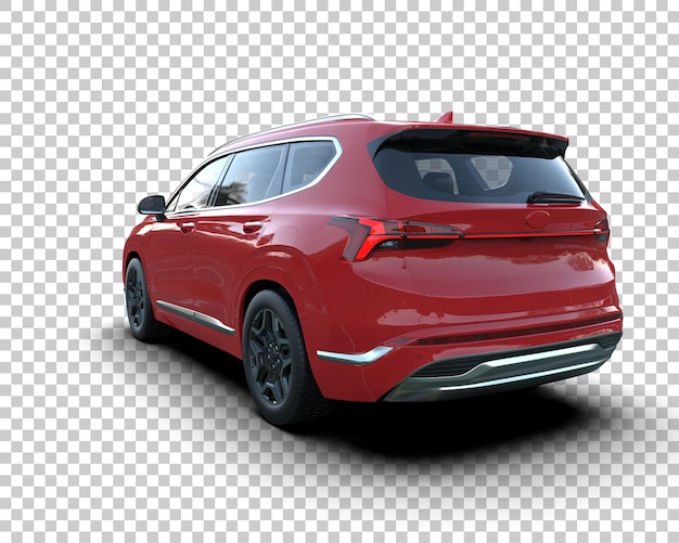 Un SUV moderno aislado en el fondo de una ilustración de renderización 3D