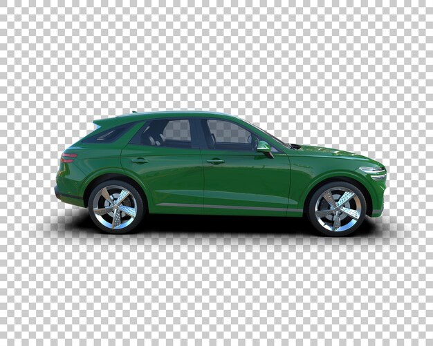 Un SUV moderno aislado en el fondo de una ilustración de renderización 3D