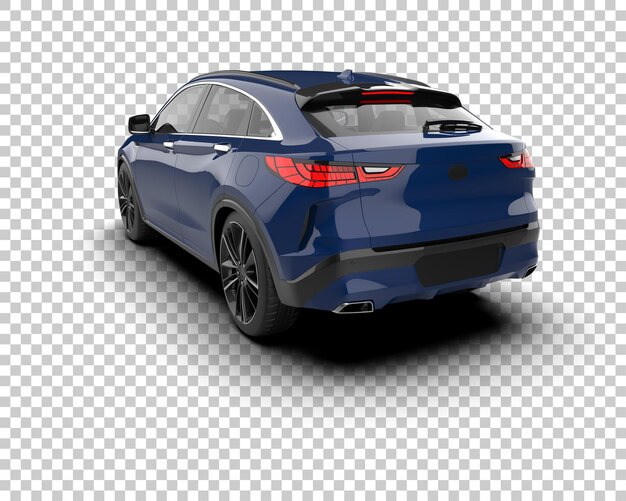 Un SUV moderno aislado en el fondo de una ilustración de renderización 3D