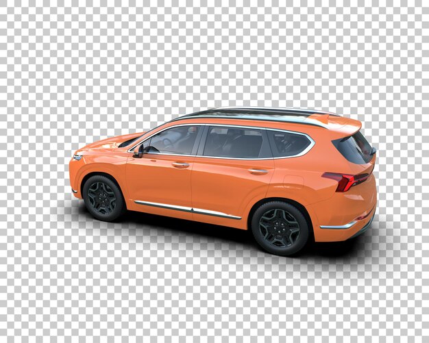 Un SUV moderno aislado en el fondo de una ilustración de renderización 3D
