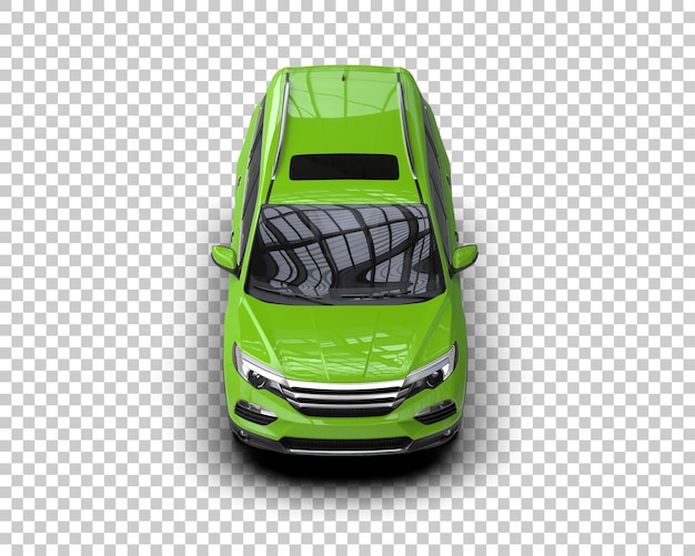 Un SUV moderno aislado en el fondo de una ilustración de renderización 3D