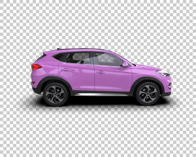 Un SUV moderno aislado en el fondo de una ilustración de renderización 3D