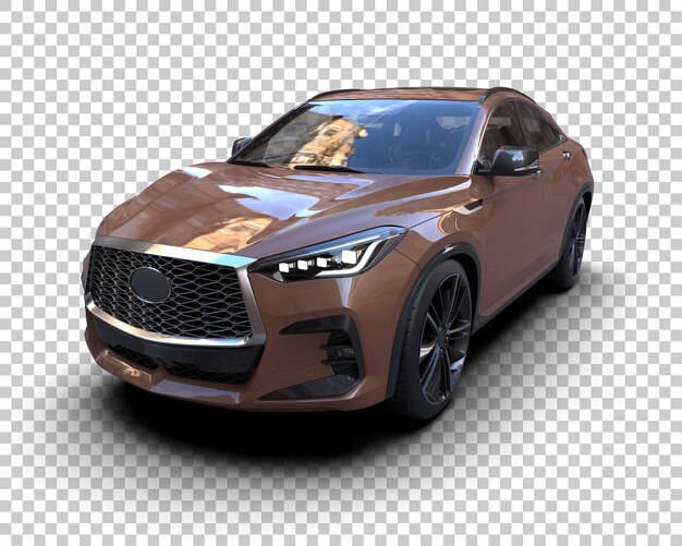 Un SUV moderno aislado en el fondo de una ilustración de renderización 3D