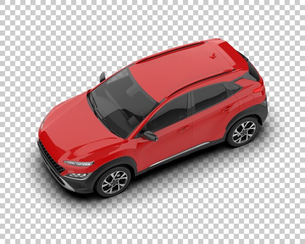 Un SUV moderno aislado en el fondo de una ilustración de renderización 3D