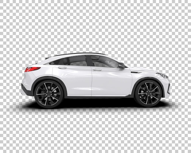 Un SUV moderno aislado en el fondo de una ilustración de renderización 3D