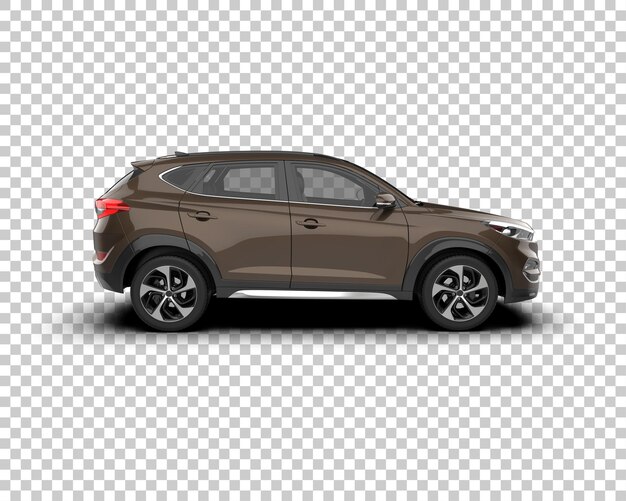 Un SUV moderno aislado en el fondo de una ilustración de renderización 3D