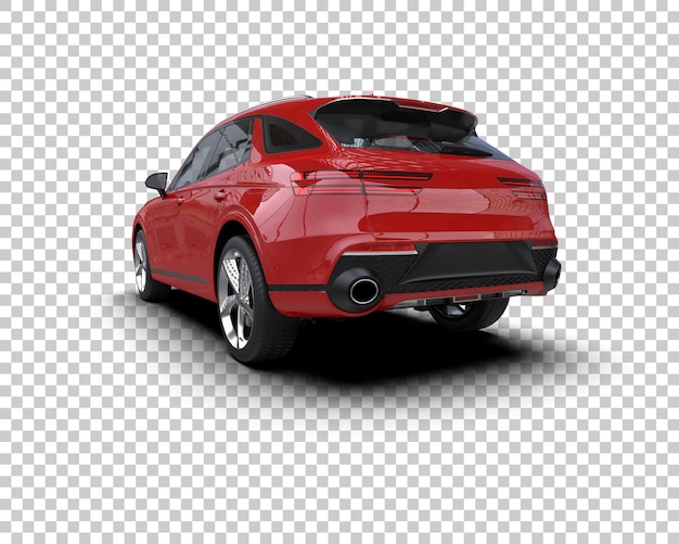 Un SUV moderno aislado en el fondo de una ilustración de renderización 3D
