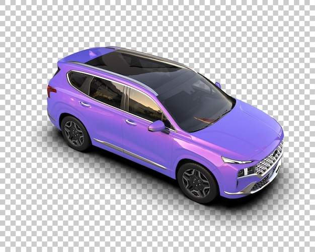 Un SUV moderno aislado en el fondo de una ilustración de renderización 3D