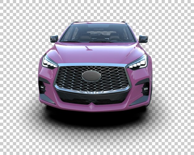 Un SUV moderno aislado en el fondo de una ilustración de renderización 3D