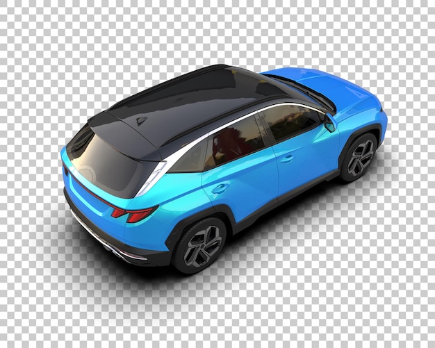 Un SUV moderno aislado en el fondo de una ilustración de renderización 3D