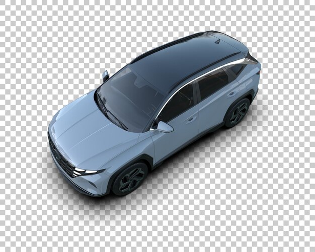 Un SUV moderno aislado en el fondo de una ilustración de renderización 3D