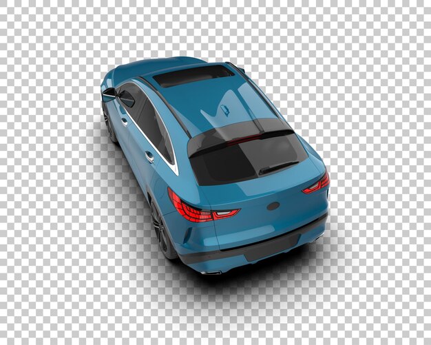 Un SUV moderno aislado en el fondo de una ilustración de renderización 3D