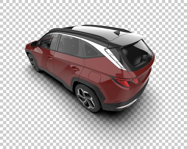 Un SUV moderno aislado en el fondo de una ilustración de renderización 3D