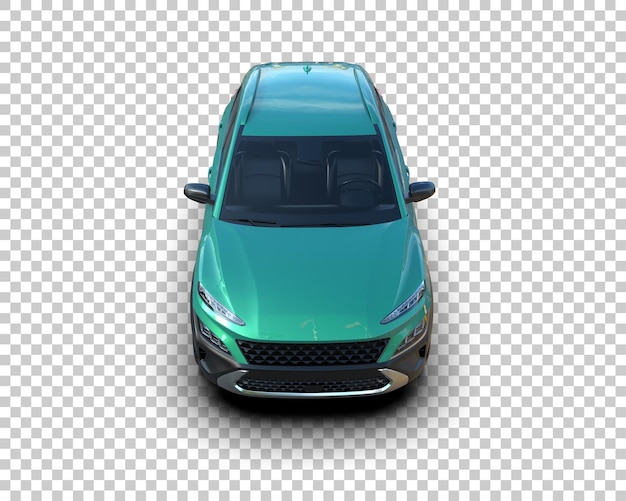 Un SUV moderno aislado en el fondo de una ilustración de renderización 3D