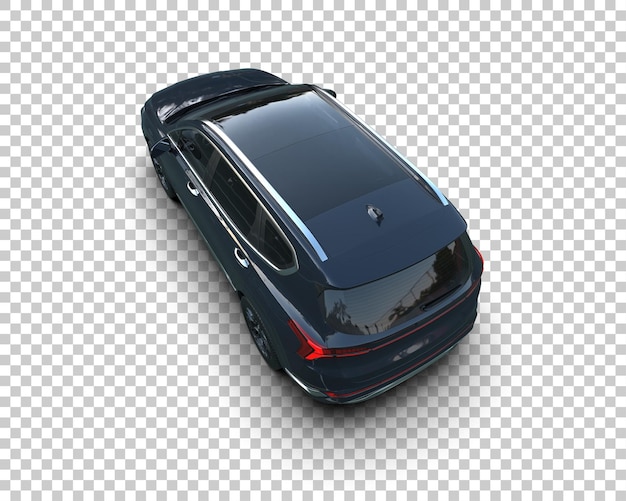 Un SUV moderno aislado en el fondo de una ilustración de renderización 3D