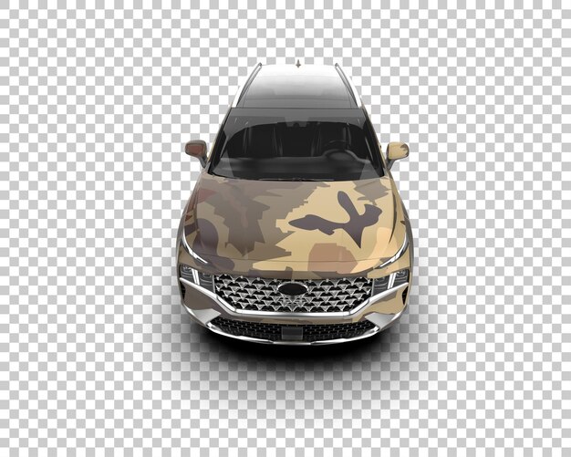 Un SUV moderno aislado en el fondo de una ilustración de renderización 3D
