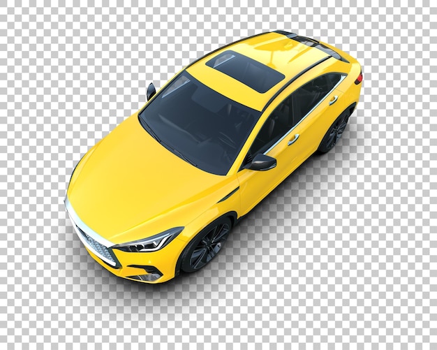 Un SUV moderno aislado en el fondo de una ilustración de renderización 3D
