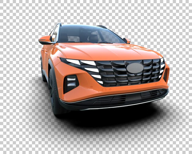 Un SUV moderno aislado en el fondo de una ilustración de renderización 3D