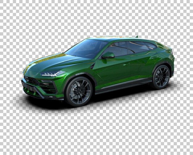 Un SUV moderno aislado en el fondo de una ilustración de renderización 3D