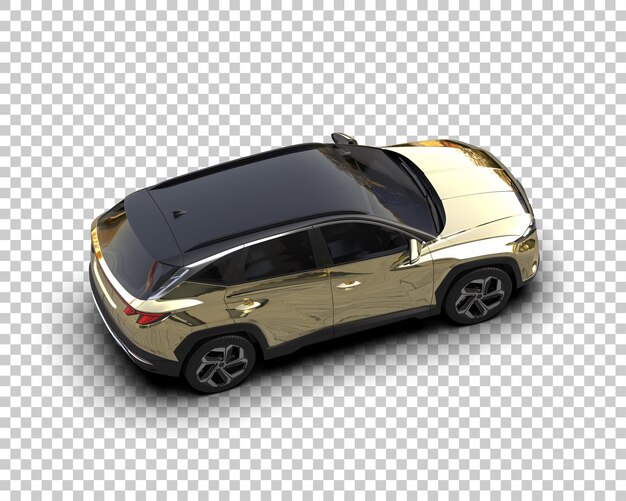 Un SUV moderno aislado en el fondo de una ilustración de renderización 3D