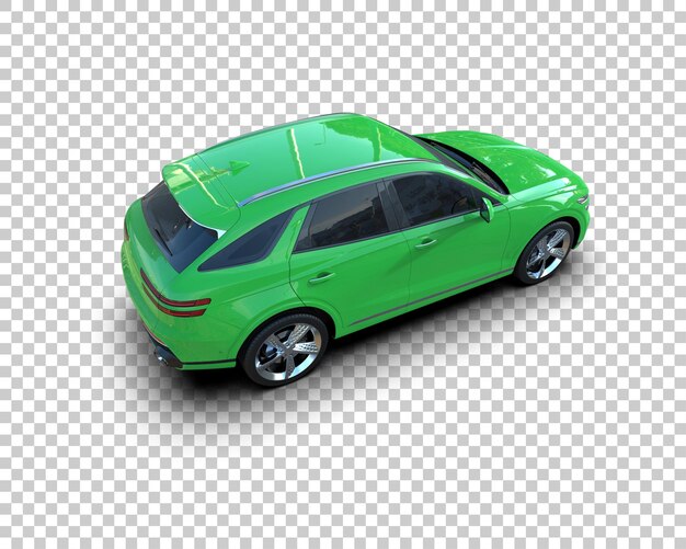 Un SUV moderno aislado en el fondo de una ilustración de renderización 3D