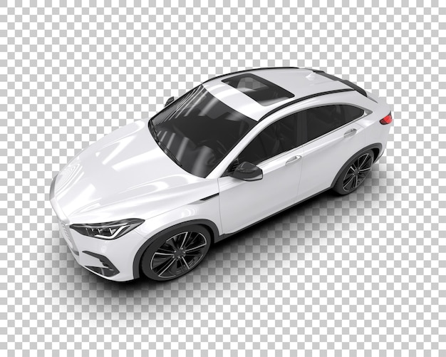 Un SUV moderno aislado en el fondo de una ilustración de renderización 3D