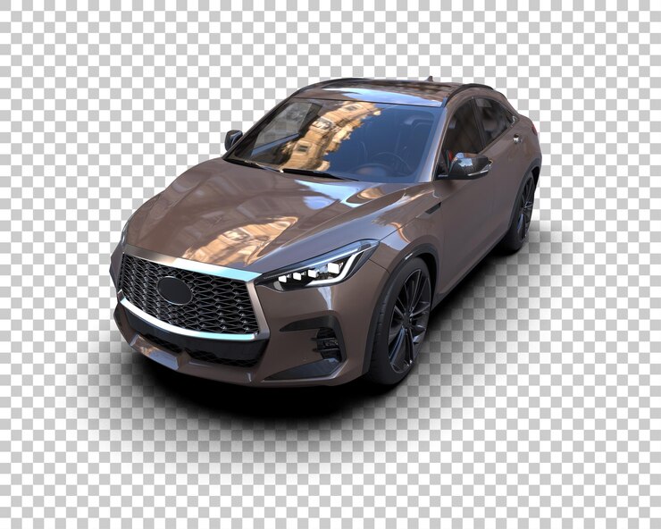 PSD un suv moderno aislado en el fondo de una ilustración de renderización 3d