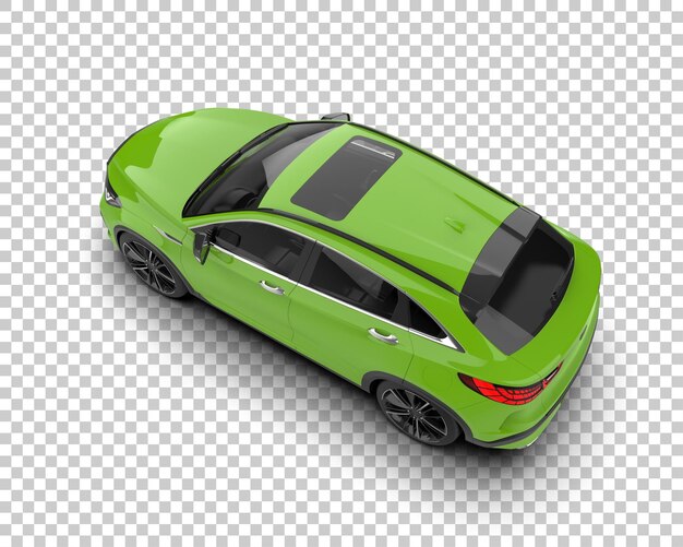 Un SUV moderno aislado en el fondo de una ilustración de renderización 3D