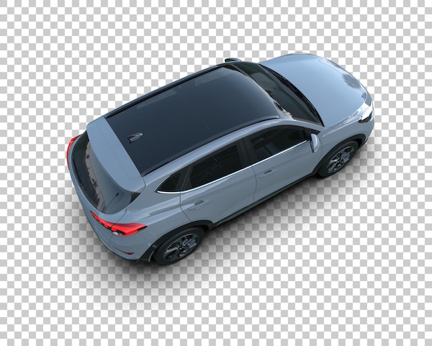 Un SUV moderno aislado en el fondo de una ilustración de renderización 3D