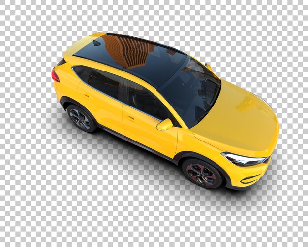 Un SUV moderno aislado en el fondo de una ilustración de renderización 3D