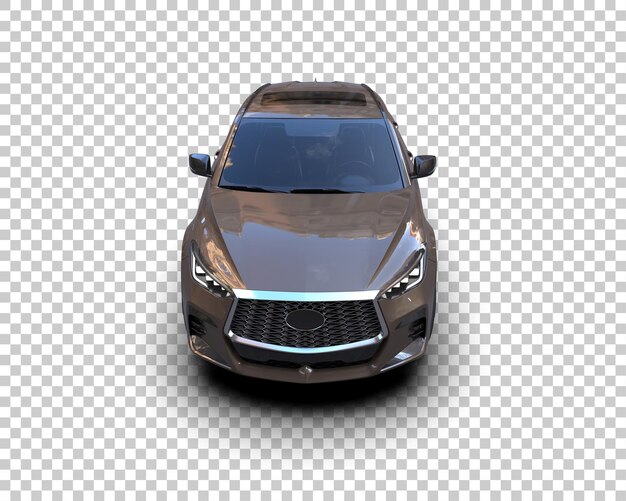 Un SUV moderno aislado en el fondo de una ilustración de renderización 3D
