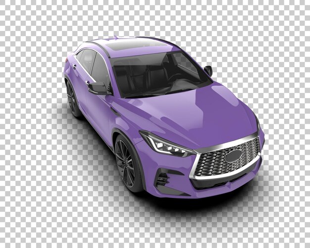 Un SUV moderno aislado en el fondo de una ilustración de renderización 3D