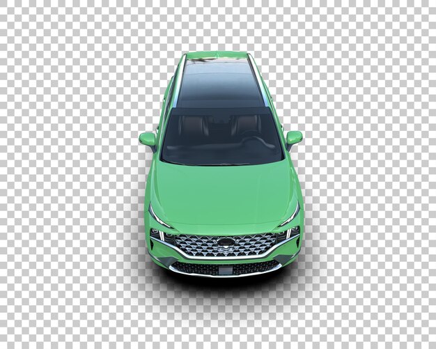 Un SUV moderno aislado en el fondo de una ilustración de renderización 3D