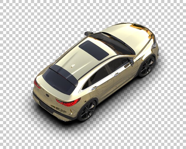 Un SUV moderno aislado en el fondo de una ilustración de renderización 3D