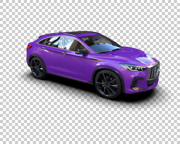 Un SUV moderno aislado en el fondo de una ilustración de renderización 3D