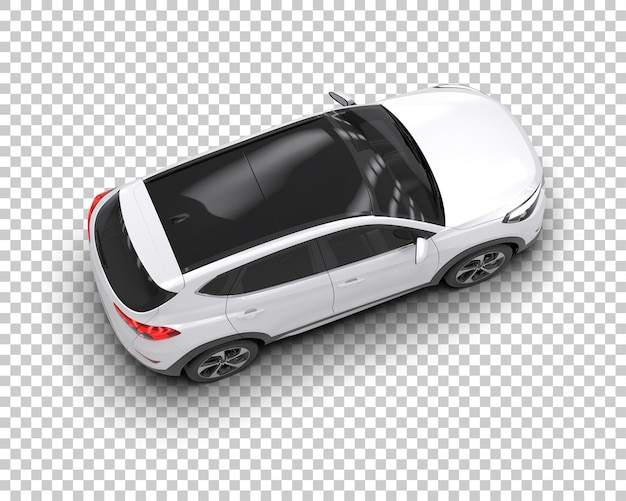Un SUV moderno aislado en el fondo de una ilustración de renderización 3D