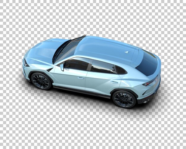 Un SUV moderno aislado en el fondo de una ilustración de renderización 3D