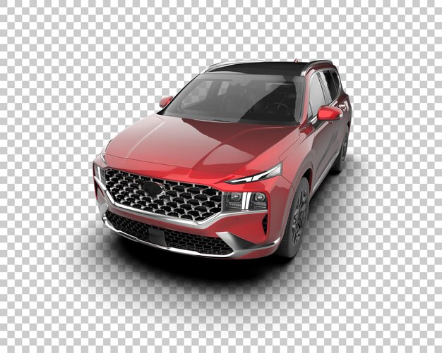 Un SUV moderno aislado en el fondo de una ilustración de renderización 3D