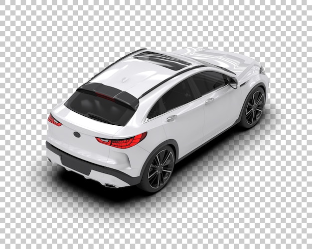 Un SUV moderno aislado en el fondo de una ilustración de renderización 3D