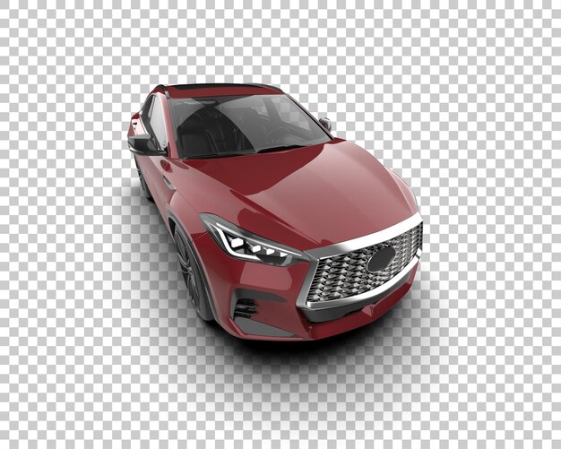 Un SUV moderno aislado en el fondo de una ilustración de renderización 3D