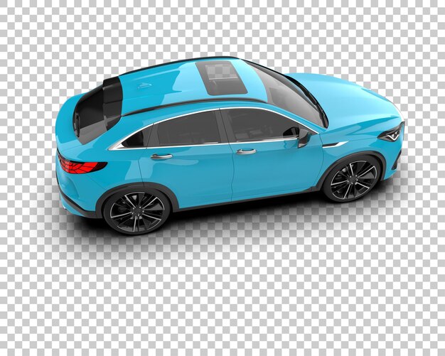 Un SUV moderno aislado en el fondo de una ilustración de renderización 3D