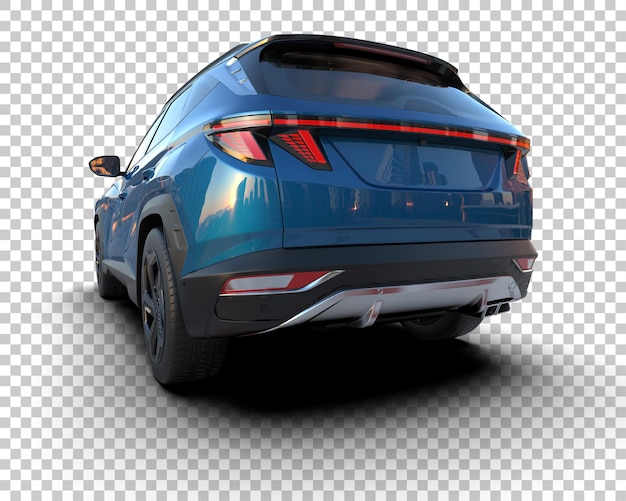 Un SUV moderno aislado en el fondo de una ilustración de renderización 3D