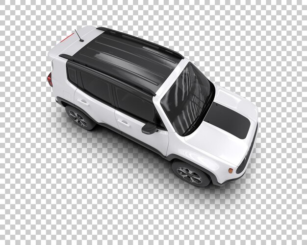 Un SUV moderno aislado en el fondo de una ilustración de renderización 3D