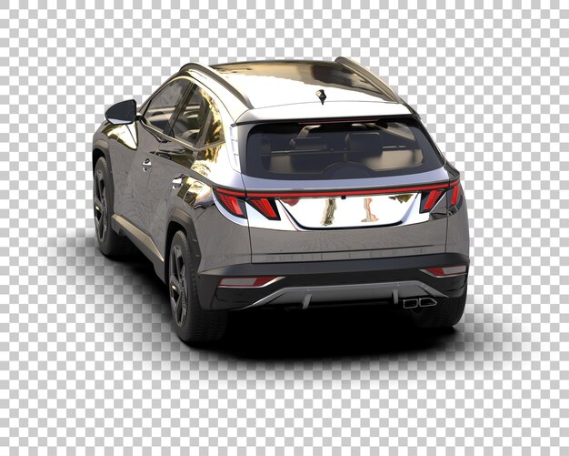 Un SUV moderno aislado en el fondo de una ilustración de renderización 3D