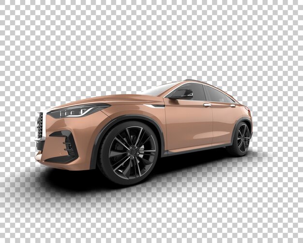 Un SUV moderno aislado en el fondo de una ilustración de renderización 3D