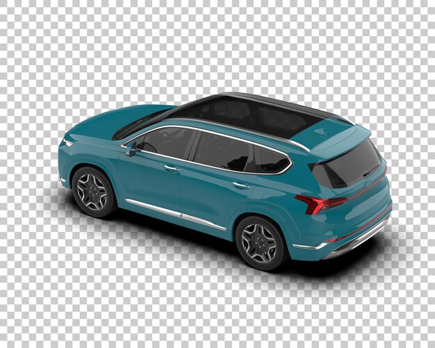Un SUV moderno aislado en el fondo de una ilustración de renderización 3D